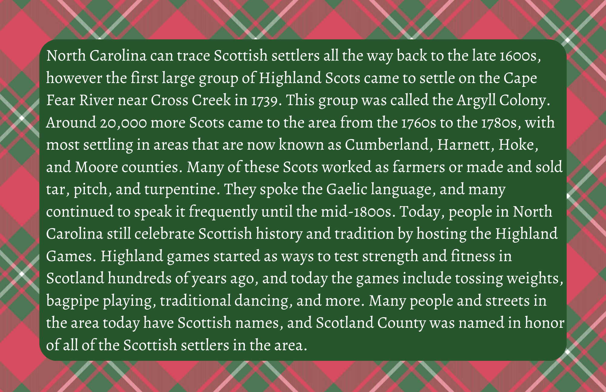 History ToGo Scots Cape Fear Museum